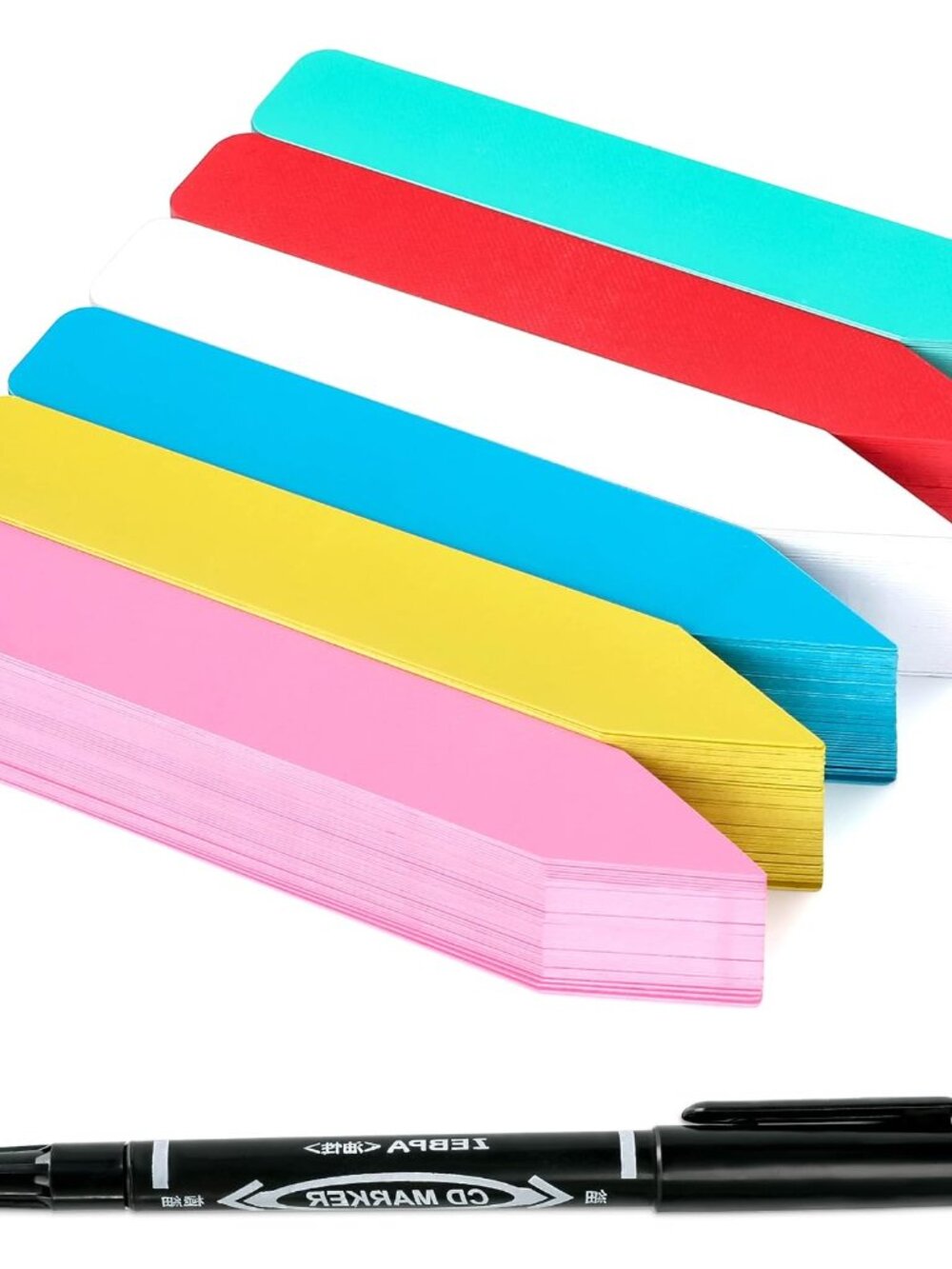 Plant Labels 300Pcs 4" Plastic Name Tags for Seedlings Mix-Color